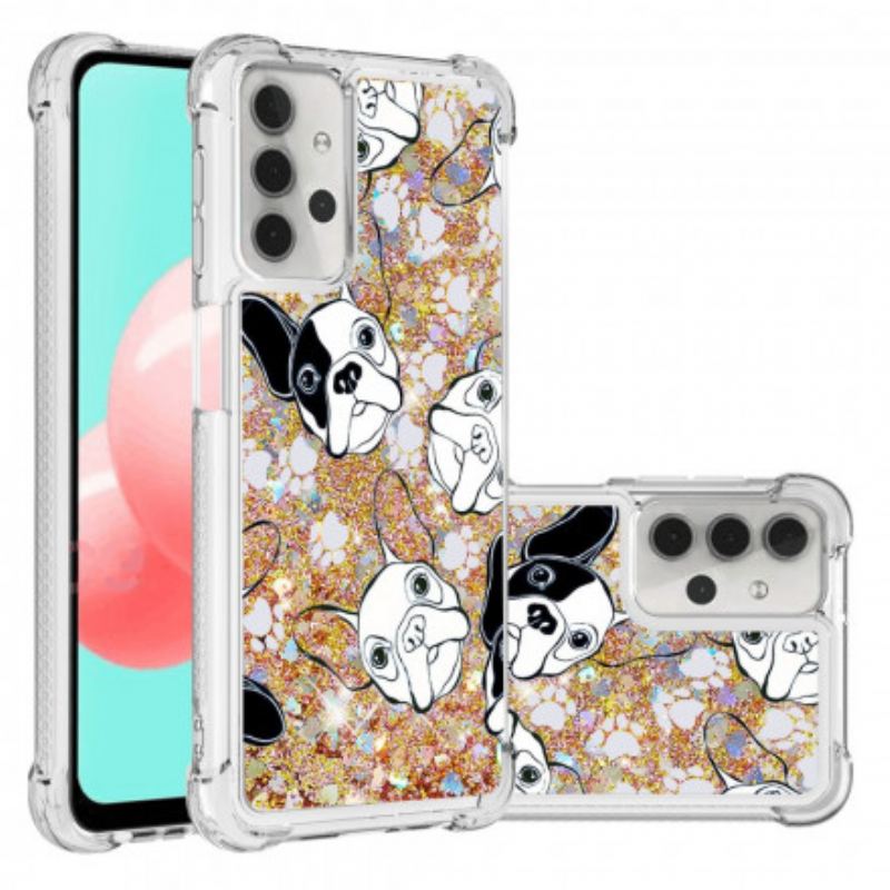 Cover Samsung Galaxy A32 5G Mr Hunde Pailletter