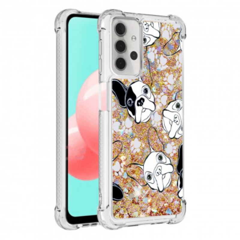 Cover Samsung Galaxy A32 5G Mr Hunde Pailletter