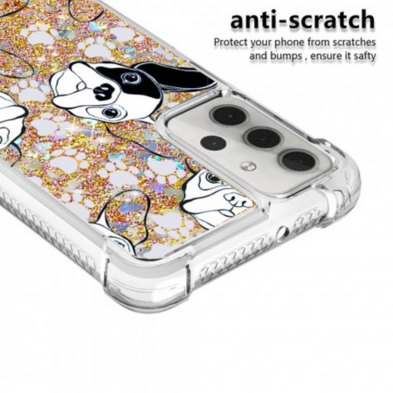 Cover Samsung Galaxy A32 5G Mr Hunde Pailletter