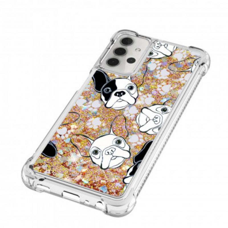 Cover Samsung Galaxy A32 5G Mr Hunde Pailletter