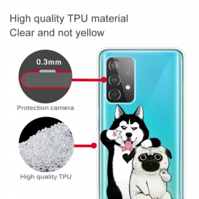 Cover Samsung Galaxy A32 5G Sjove Hunde