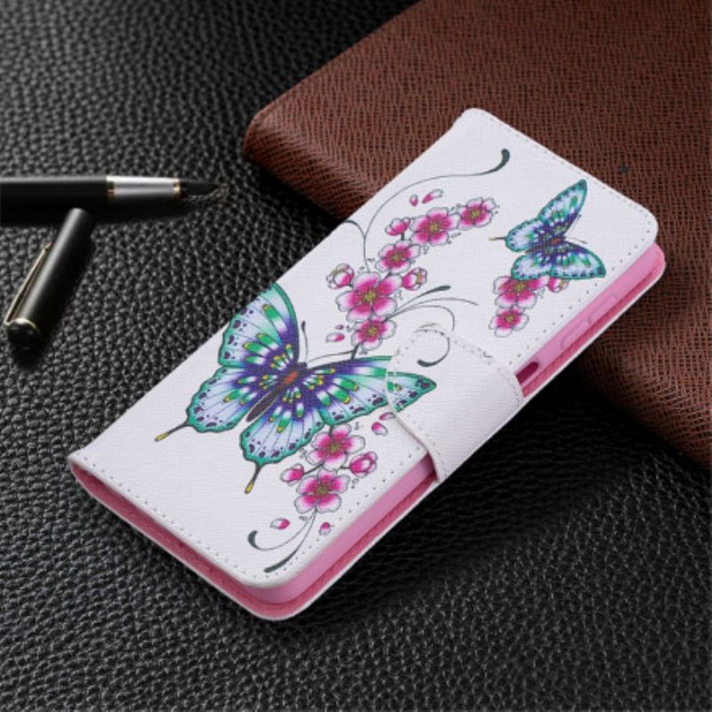 Flip Cover Samsung Galaxy A32 5G Akvarel Sommerfugle