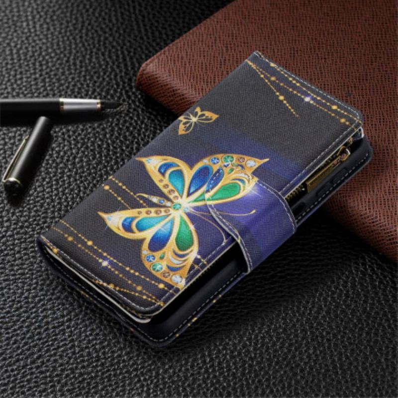 Flip Cover Samsung Galaxy A32 5G Butterflies Art Zipped Pouch