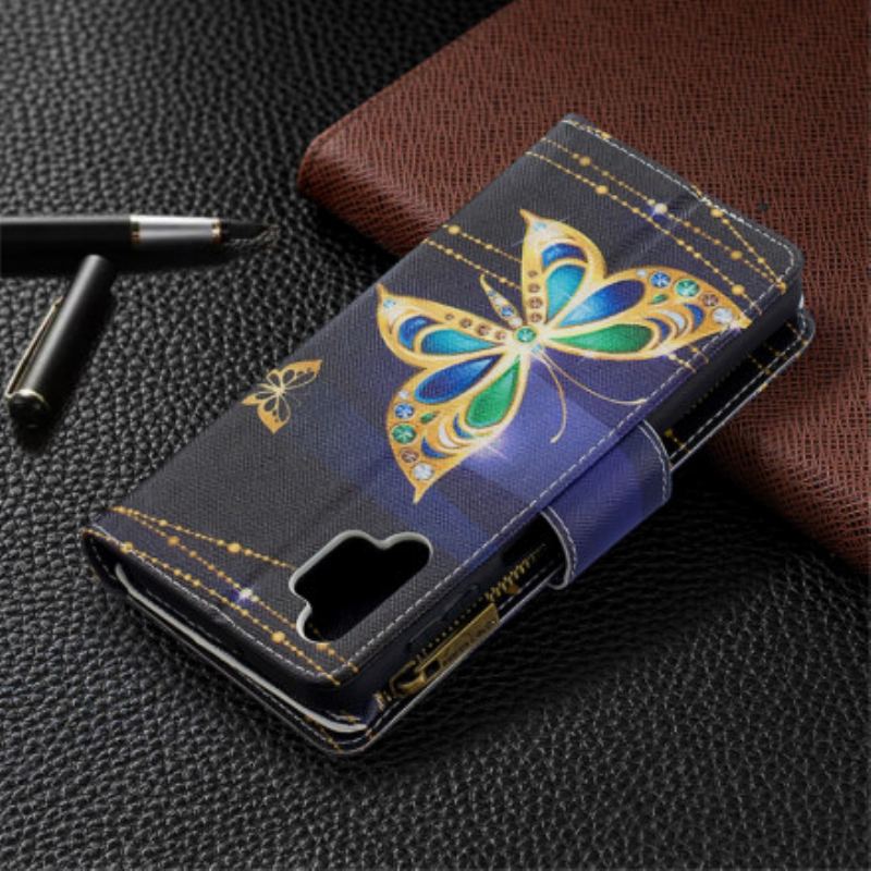 Flip Cover Samsung Galaxy A32 5G Butterflies Art Zipped Pouch