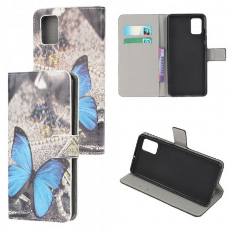 Flip Cover Samsung Galaxy A32 5G Butterfly Prestige Blå