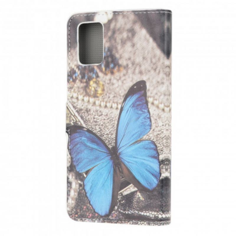 Flip Cover Samsung Galaxy A32 5G Butterfly Prestige Blå