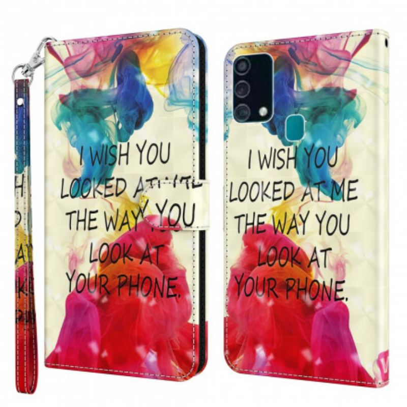 Flip Cover Samsung Galaxy A32 5G Light Spot I Wish With Lanyard