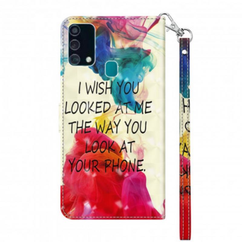 Flip Cover Samsung Galaxy A32 5G Light Spot I Wish With Lanyard