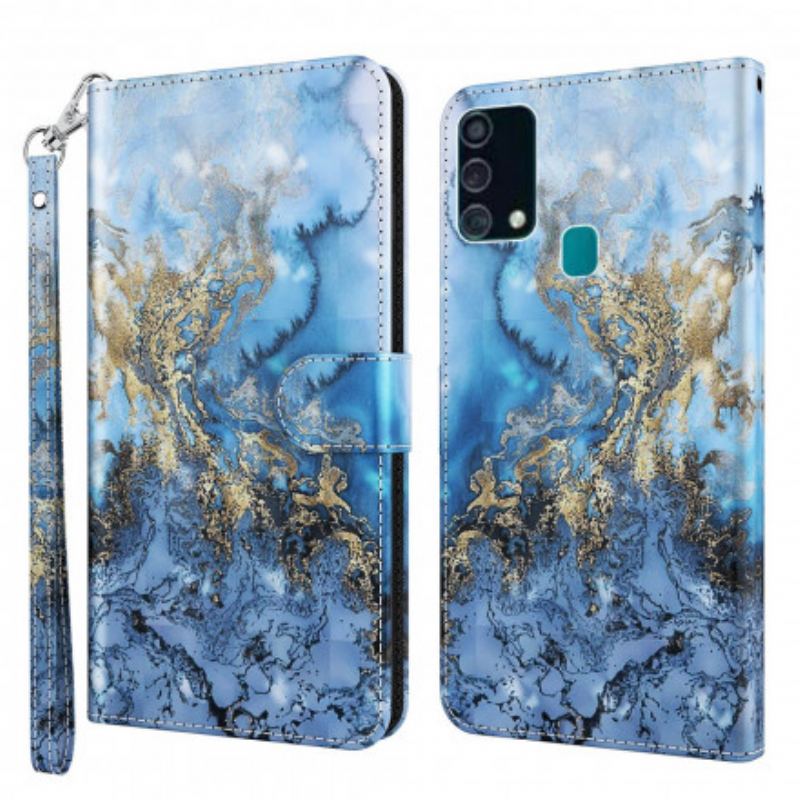 Flip Cover Samsung Galaxy A32 5G Light Spot Marble Design Med Nøglebånd