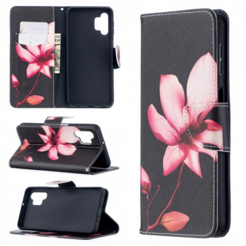 Flip Cover Samsung Galaxy A32 5G Lyserød Blomst