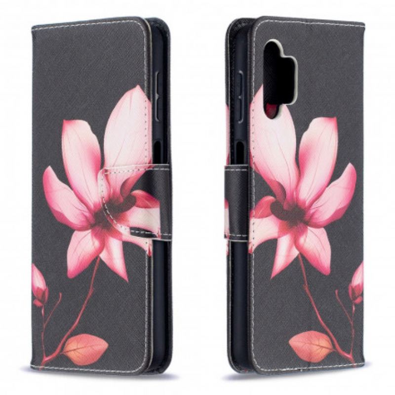 Flip Cover Samsung Galaxy A32 5G Lyserød Blomst