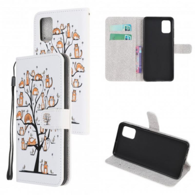 Flip Cover Samsung Galaxy A32 5G Med Snor Funky Cats Med Rem