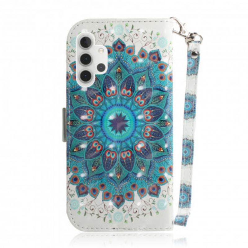 Flip Cover Samsung Galaxy A32 5G Med Snor Mesterlig Mandala Med Rem