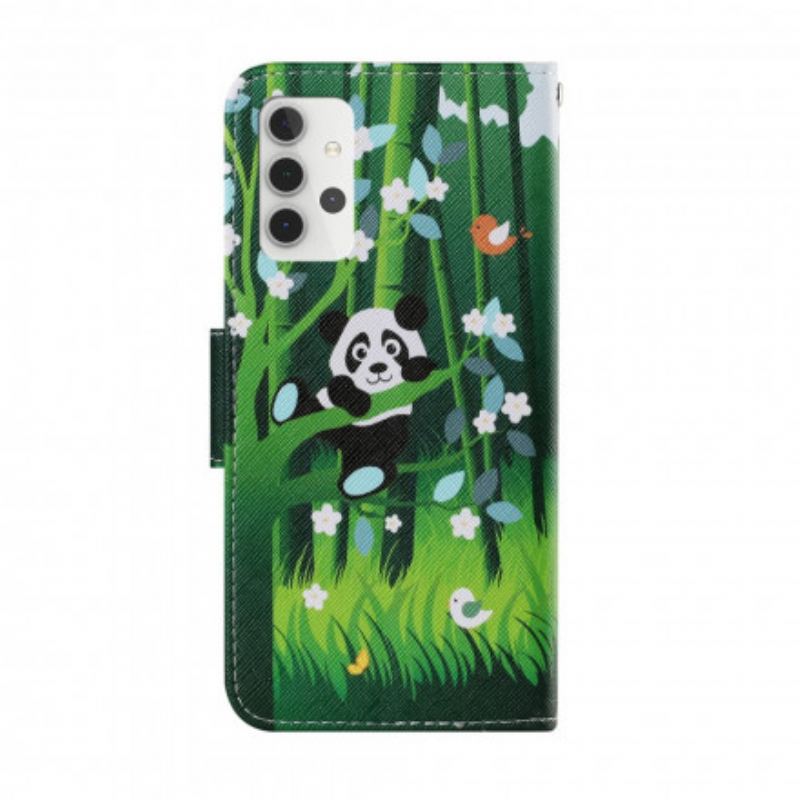 Flip Cover Samsung Galaxy A32 5G Panda Walk