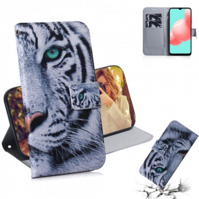 Flip Cover Samsung Galaxy A32 5G Tiger Ansigt