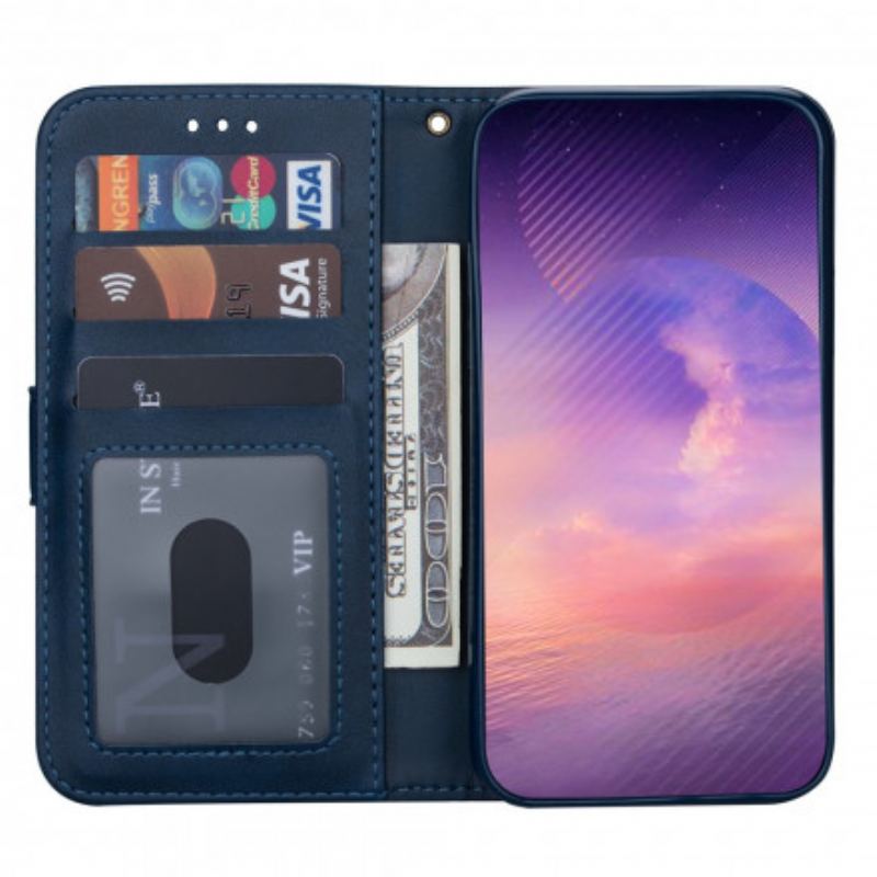 Læder Cover Samsung Galaxy A32 5G Pung Med Snor