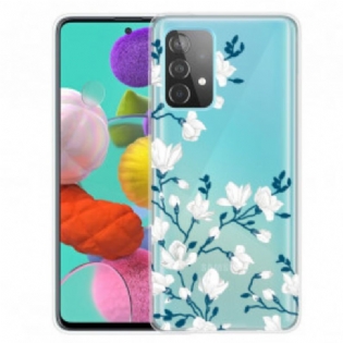 Mobilcover Samsung Galaxy A32 5G Hvide Blomster