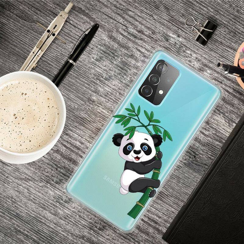 Mobilcover Samsung Galaxy A32 5G Panda På Bambus