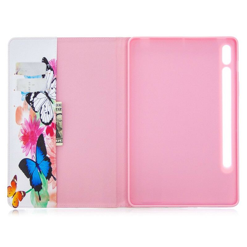 Etui Samsung Galaxy Tab S8 / Tab S7 Akvarel Sommerfugle