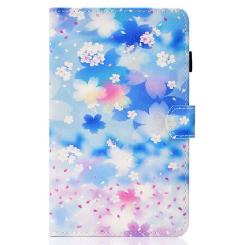 Flip Cover Samsung Galaxy Tab S8 / Tab S7 Akvarel Blomster