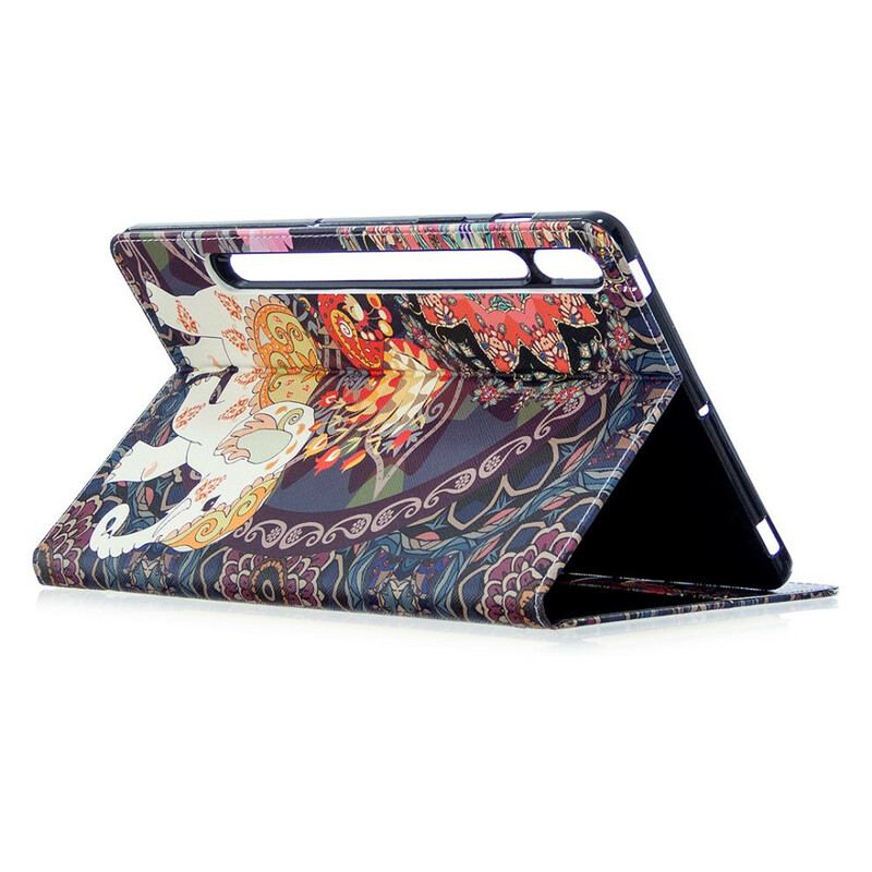 Flip Cover Samsung Galaxy Tab S8 / Tab S7 Elefant Print Mønster