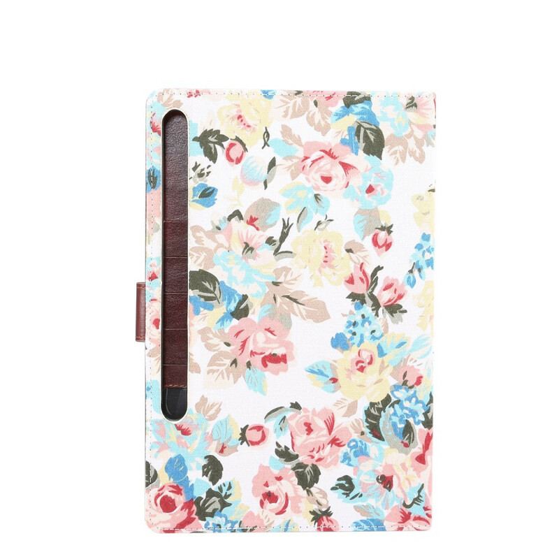 Flip Cover Samsung Galaxy Tab S8 / Tab S7 Frihedsblomster