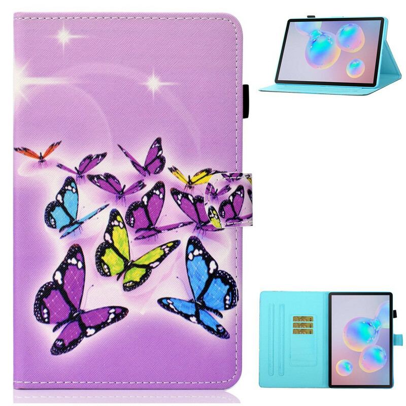 Flip Cover Samsung Galaxy Tab S8 / Tab S7 Malede Sommerfugle