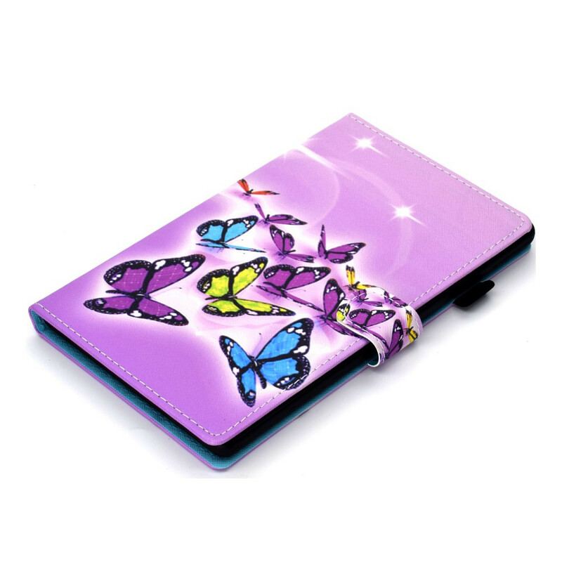 Flip Cover Samsung Galaxy Tab S8 / Tab S7 Malede Sommerfugle