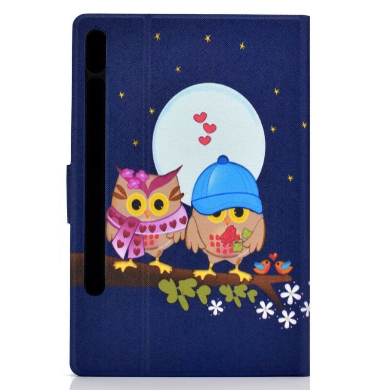 Flip Cover Samsung Galaxy Tab S8 / Tab S7 Sjove Ugler