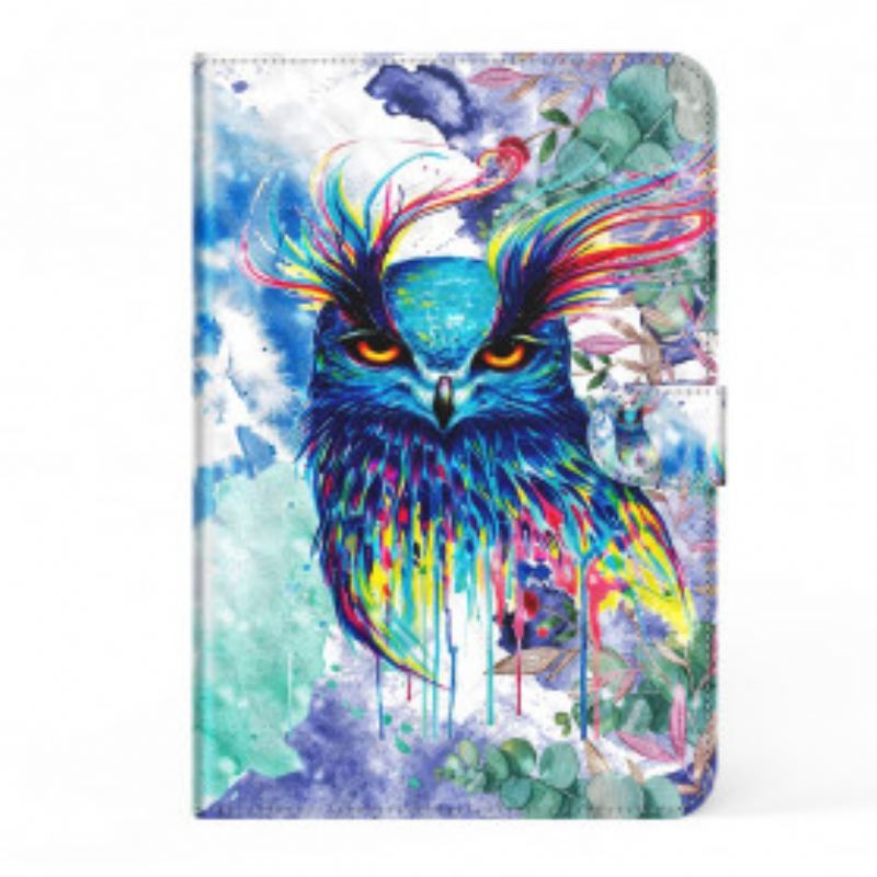 Flip Cover Samsung Galaxy Tab S8 / Tab S7 Ugle I Imiteret Læder