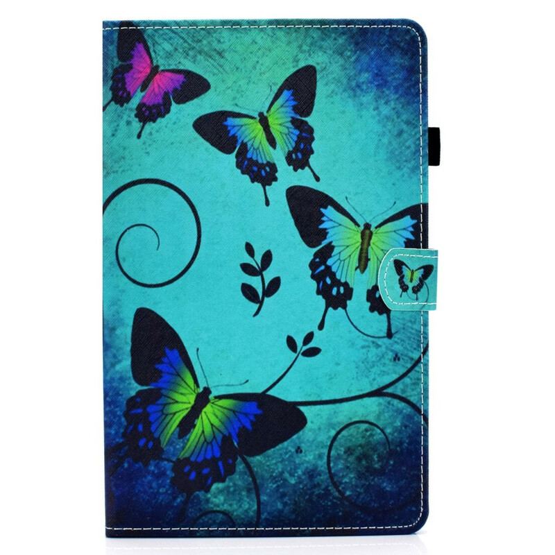 Flip Cover Samsung Galaxy Tab S8 / Tab S7 Unikke Sommerfugle