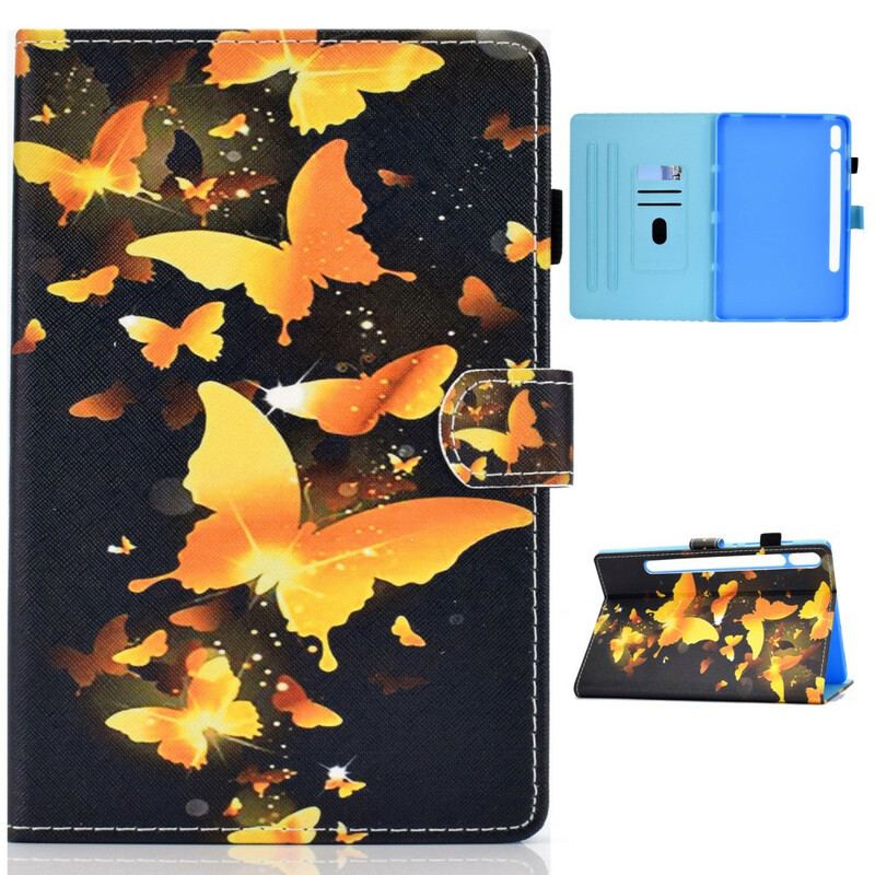 Flip Cover Samsung Galaxy Tab S8 / Tab S7 Unikke Sommerfugle