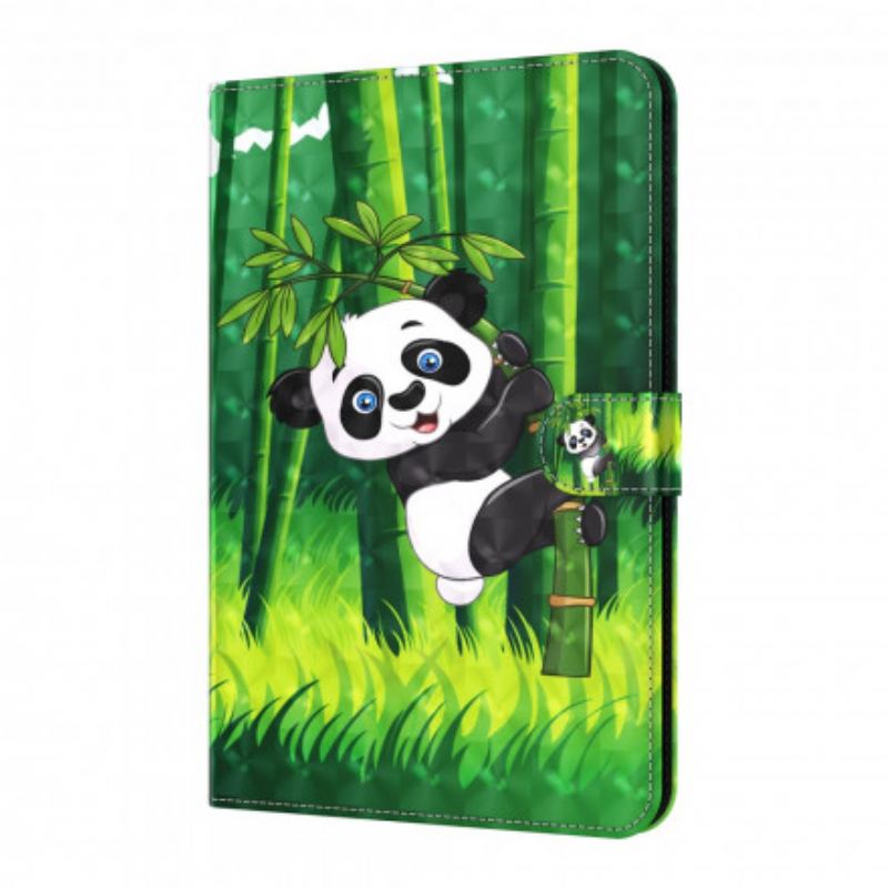 Læder Cover Samsung Galaxy Tab S8 / Tab S7 Panda I Imiteret Læder