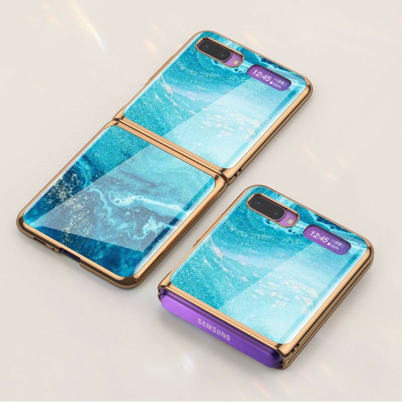 Cover Samsung Galaxy Z Flip Flip Cover Gkk Farvet Marmor Stil