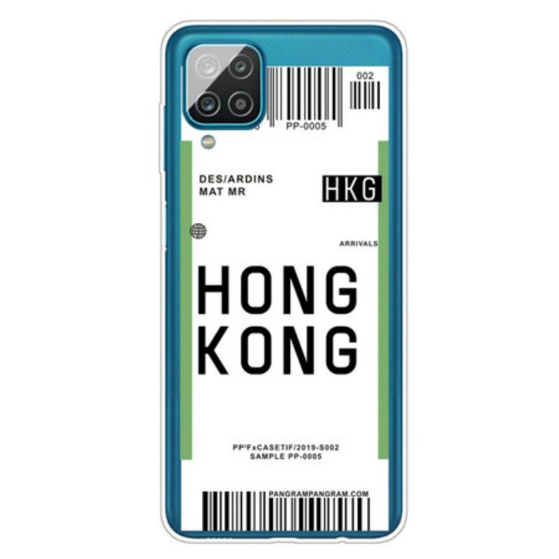 Cover Samsung Galaxy M12 / A12 Boardingkort Til Hong Kong