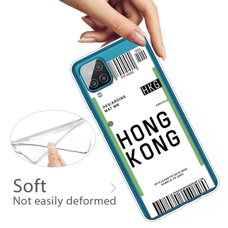 Cover Samsung Galaxy M12 / A12 Boardingkort Til Hong Kong