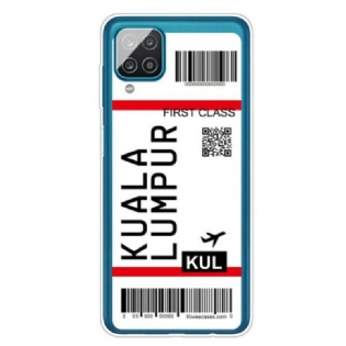 Cover Samsung Galaxy M12 / A12 Boardingkort Til Kuala Lumpur