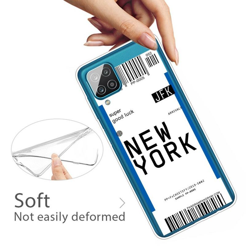 Cover Samsung Galaxy M12 / A12 Boardingkort Til New York