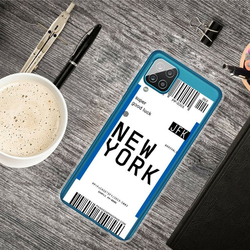 Cover Samsung Galaxy M12 / A12 Boardingkort Til New York
