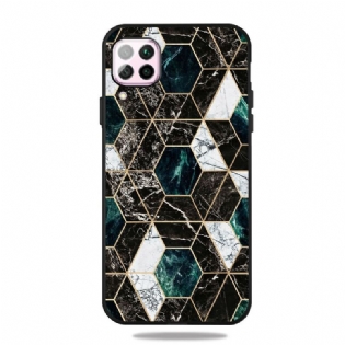 Cover Samsung Galaxy M12 / A12 Farverig Geometri Marmor