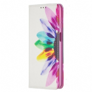 Cover Samsung Galaxy M12 / A12 Flip Cover Akvarel Blomst