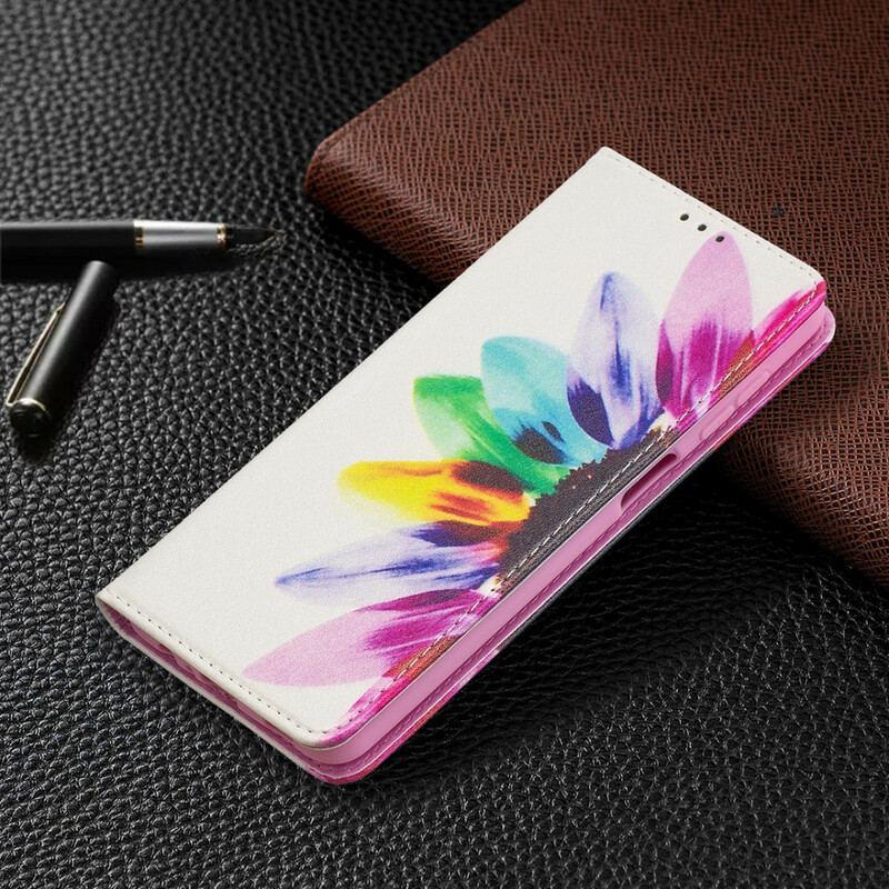 Cover Samsung Galaxy M12 / A12 Flip Cover Akvarel Blomst