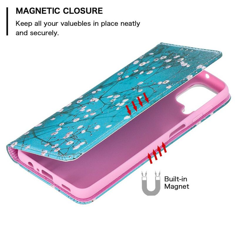 Cover Samsung Galaxy M12 / A12 Flip Cover Blomstrende Grene