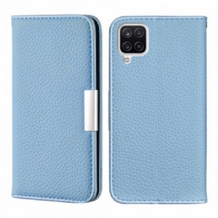 Cover Samsung Galaxy M12 / A12 Flip Cover Imiteret Læder Litchi Ultra Chic