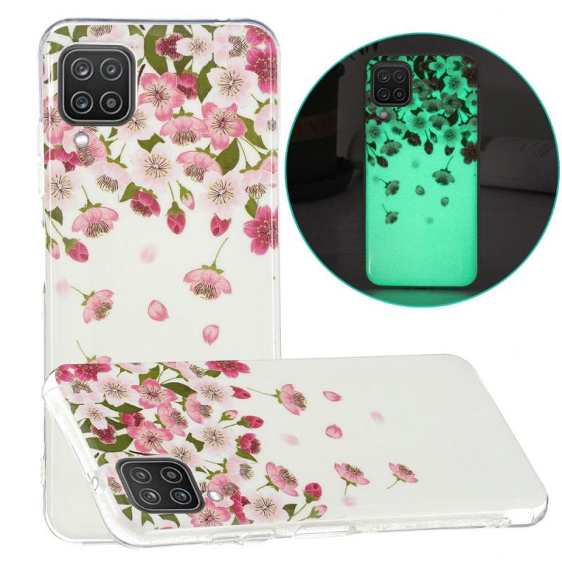 Cover Samsung Galaxy M12 / A12 Fluorescerende Blomster