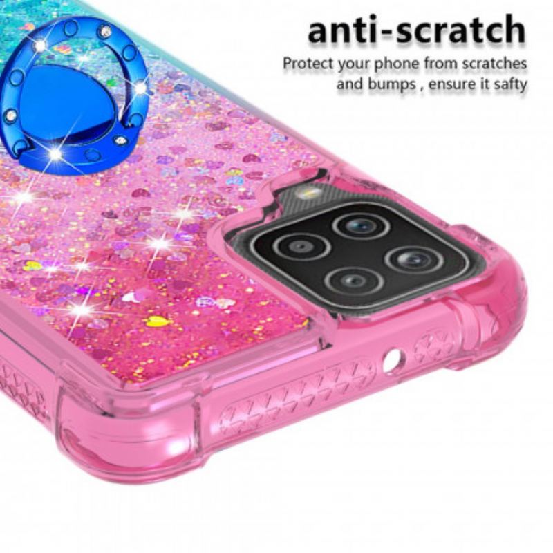 Cover Samsung Galaxy M12 / A12 Glitter Ring-bracket