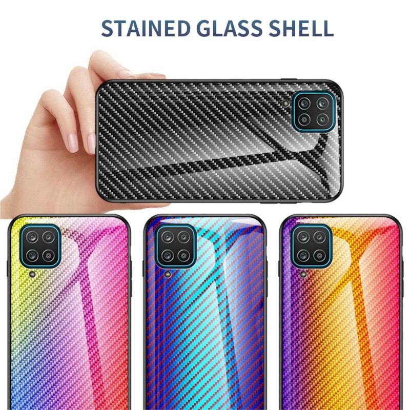 Cover Samsung Galaxy M12 / A12 Kulfiber Hærdet Glas