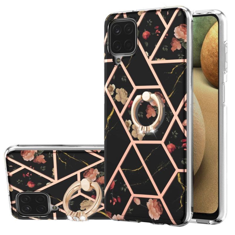 Cover Samsung Galaxy M12 / A12 Ring-bracket Blomster