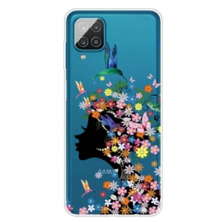 Cover Samsung Galaxy M12 / A12 Smukt Blomsterhoved