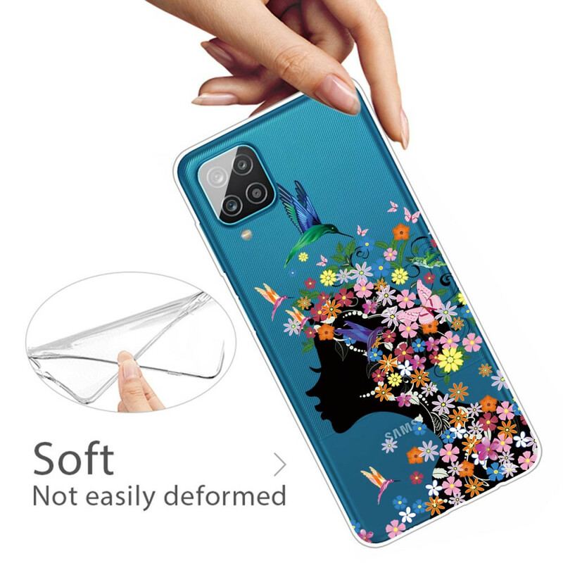 Cover Samsung Galaxy M12 / A12 Smukt Blomsterhoved